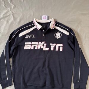 Primark Black and White BRKLYN Sweater shirt size 13-14 years